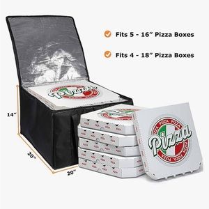 Large Delivery food insulated bag fits pizza boxes & more Door Dash, Uber Eats